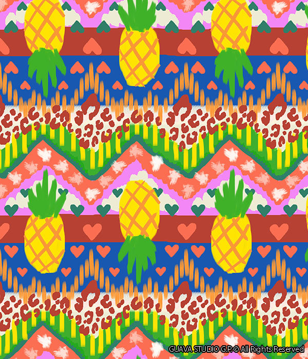 0705A- Fun Colorful Tropical Stripes