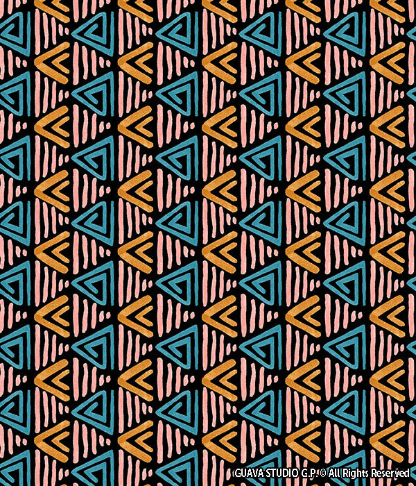 0709B- Ethnic Inspired Watercolor Stripes