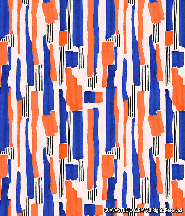 0711B- White and Blue Watercolor Cutouts