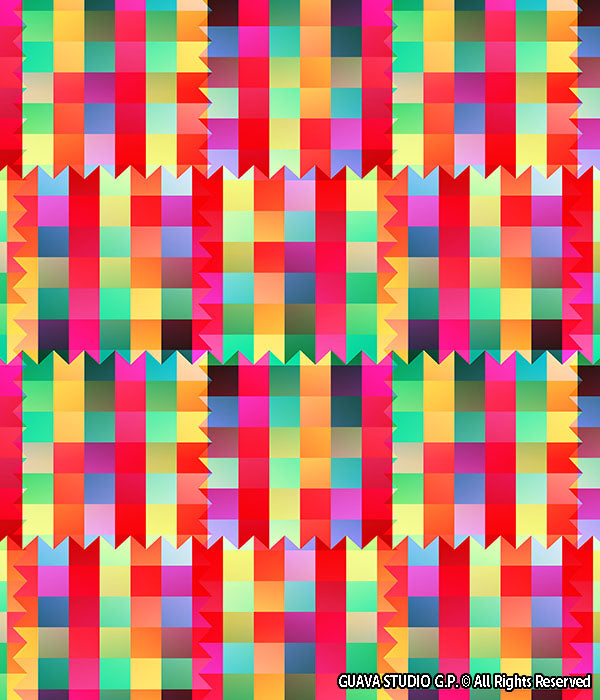 0714B- Rainbow Gradient Plaid