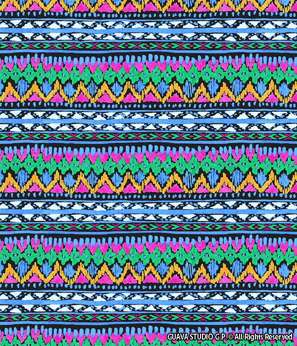 0714C- Pop Color Ikat Stripes