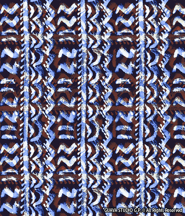 0731D- Brushstroke Ethnic Stripes