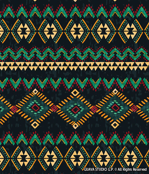 0749E- Vintage Surfwear Ethnic Stripes