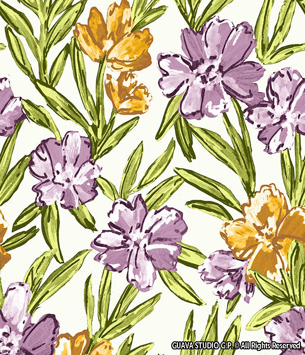 0774C- Soft Lilac and Yellow Floral