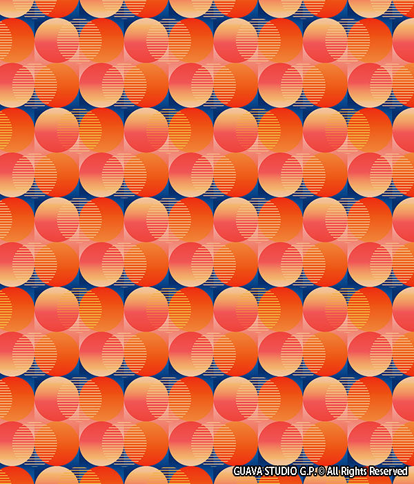 0779F- Orange and Cobalt Gradient Geo