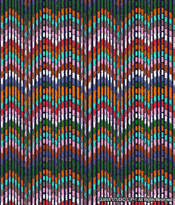 0780D- Multicolor Textured Zigzag (2 color options)