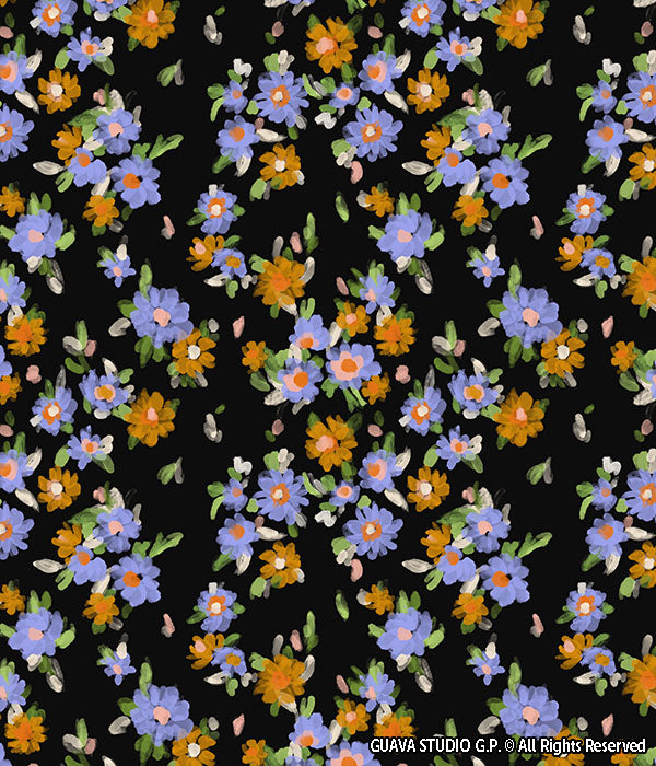 0782E- Cottage Inspired Faded Yellow Ditsy