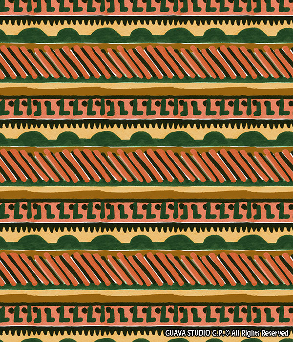 0794D- Hand Painted Ethnic Stripes