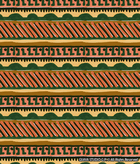 0794D- Hand Painted Ethnic Stripes