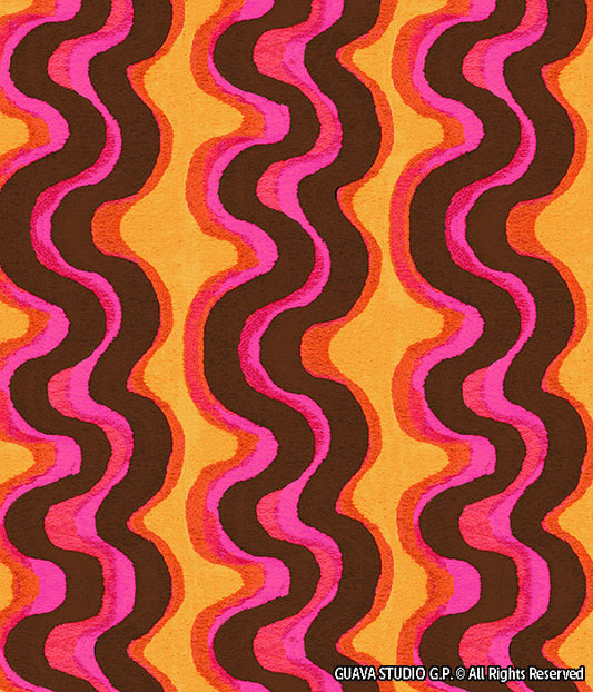 0795D- Hand Painted 60s Summer Waves