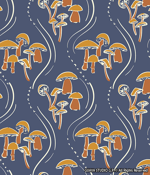 0807C- Indigo Mushrooms