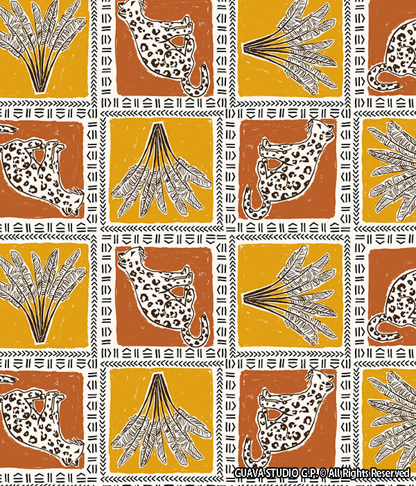 0809D- Cheetah and Foliage Patchwork