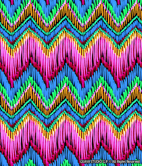 0811A- Multicolored Zig Zag Stripes