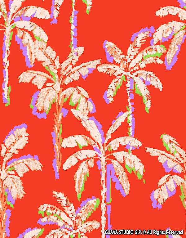 0823A- Hand Painted Palm Trees