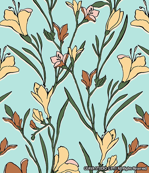 0844G- Delicate Blue Floral