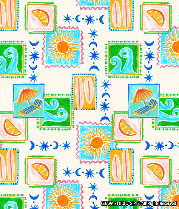 0855E- Bright and Fun Beach Patches