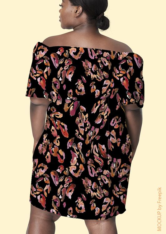 0857B- Black Painted Cheetah