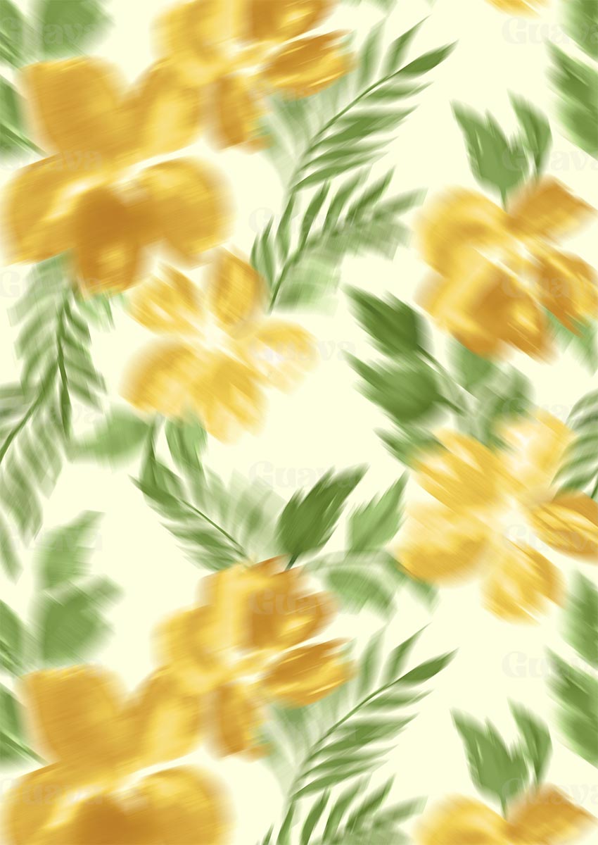 0857E- Soft Blurred Tropical Floral