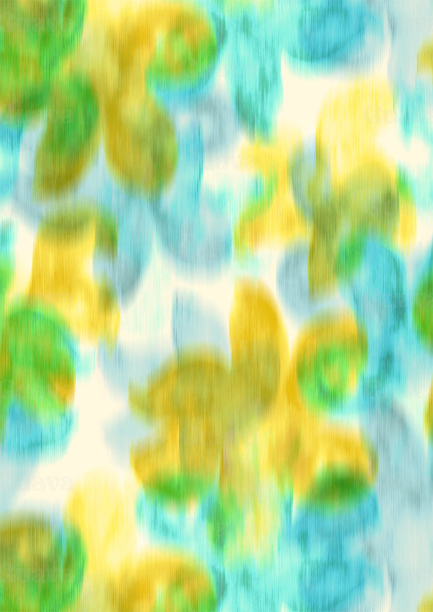 0858B- Blue and Yellow Blurry Floral