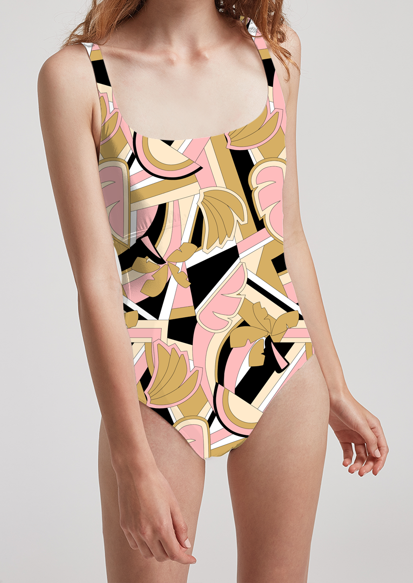 0861B- Pucci Inspired Banana Tree Geo