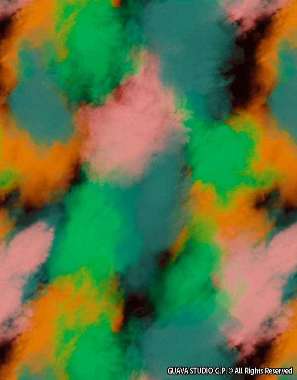 0861C- Teal, Yellow and Black Street Art Print