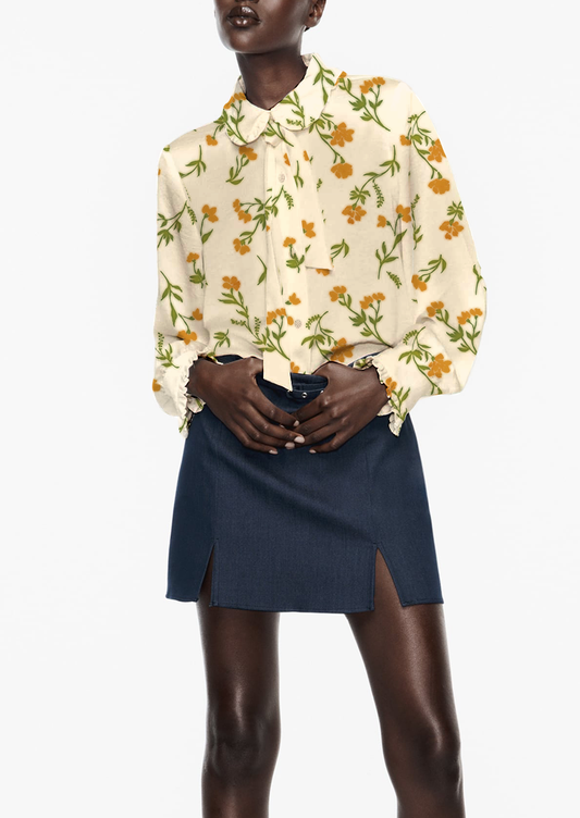 0864A- Delicate Off white Ditsy