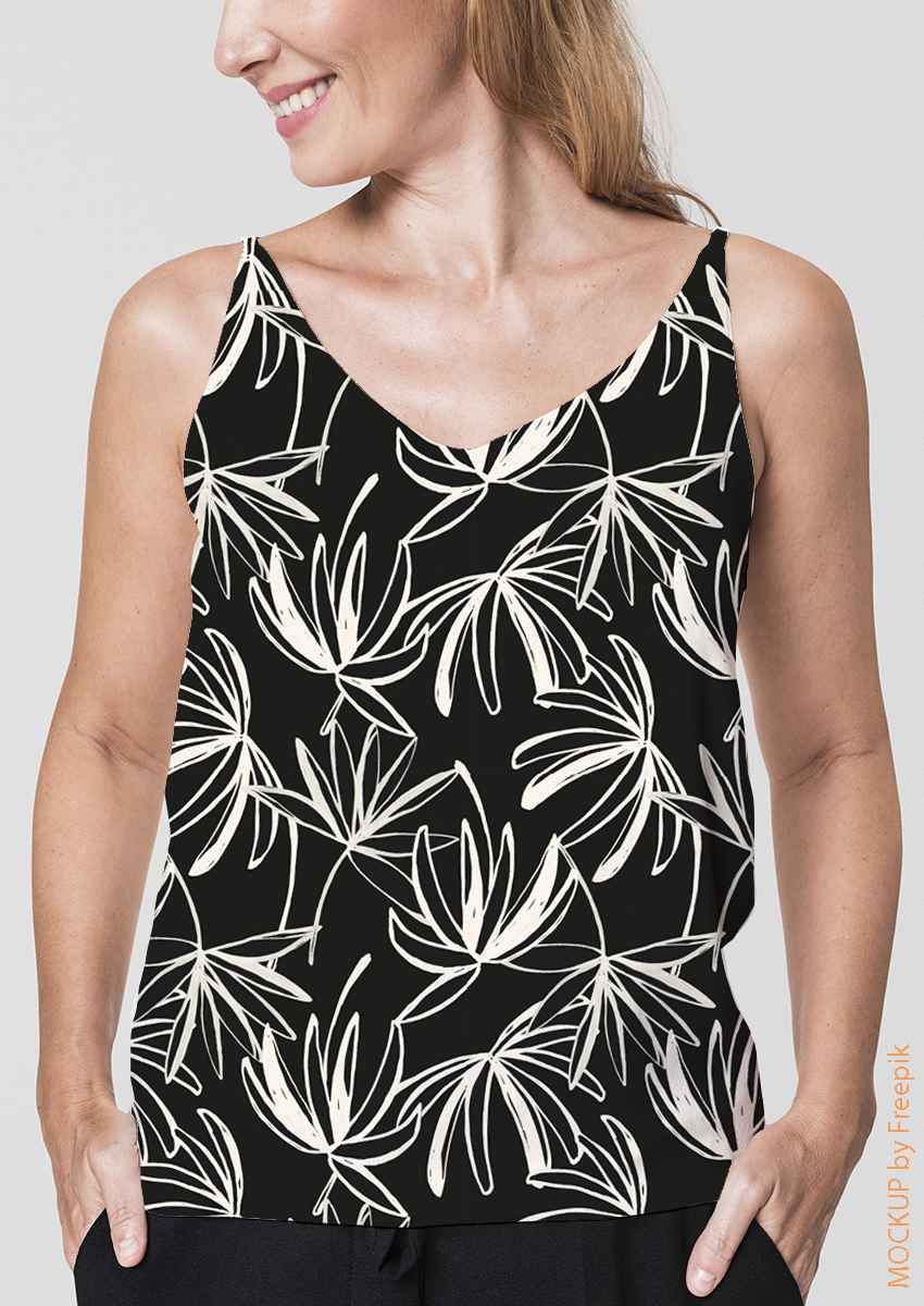0865A- Black and White Foliage