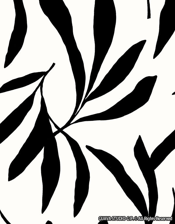 0866A- Black and White Foliage
