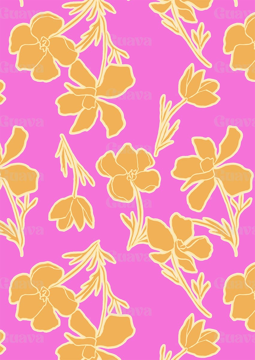 0866E- Pink and Yellow Orchids