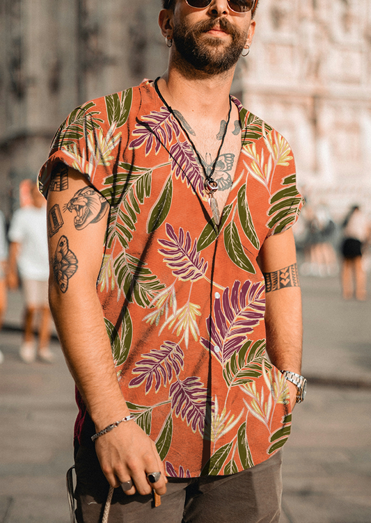 0867E- Textured Tropical Foliage