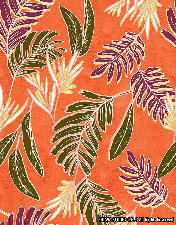 0867E- Textured Tropical Foliage