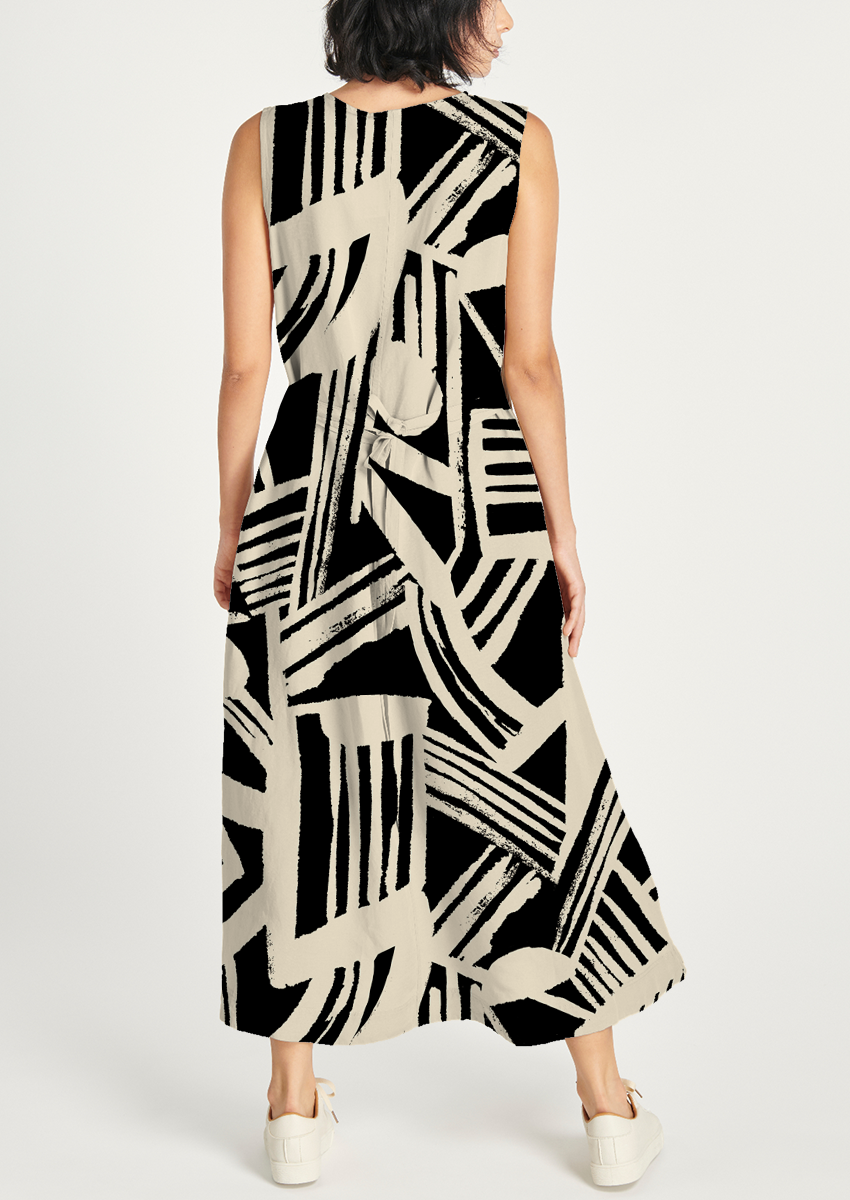 0868D- Black and Off White Texture