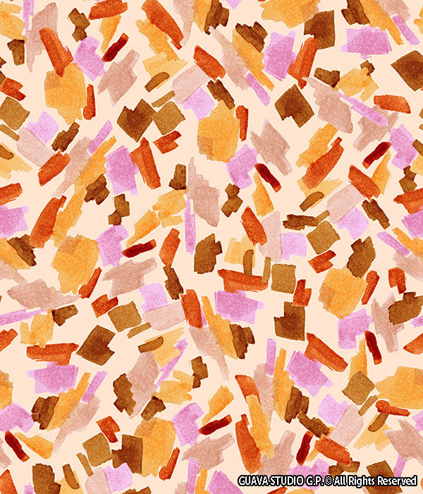0871B- Soft Brown and Terracota Brushstrokes