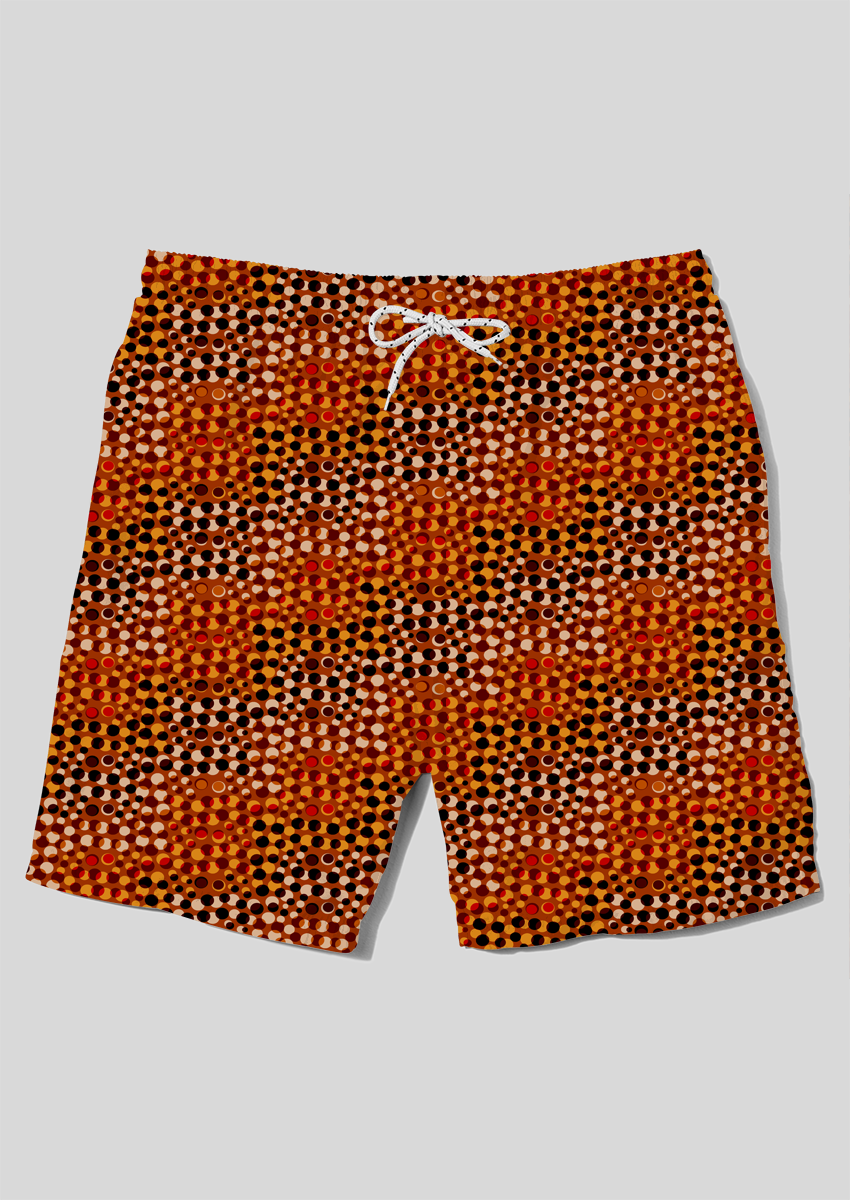 0873D- Caramel Brown Dots