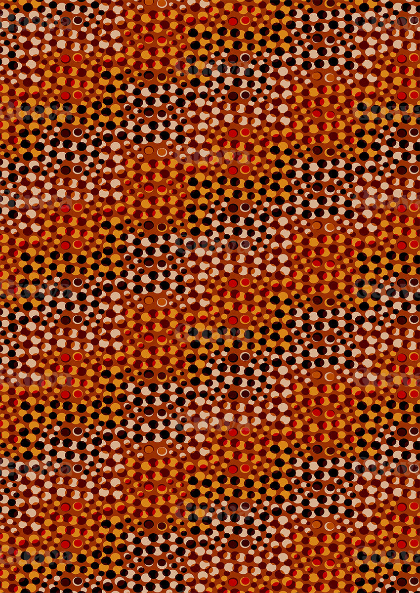 0873D- Caramel Brown Dots