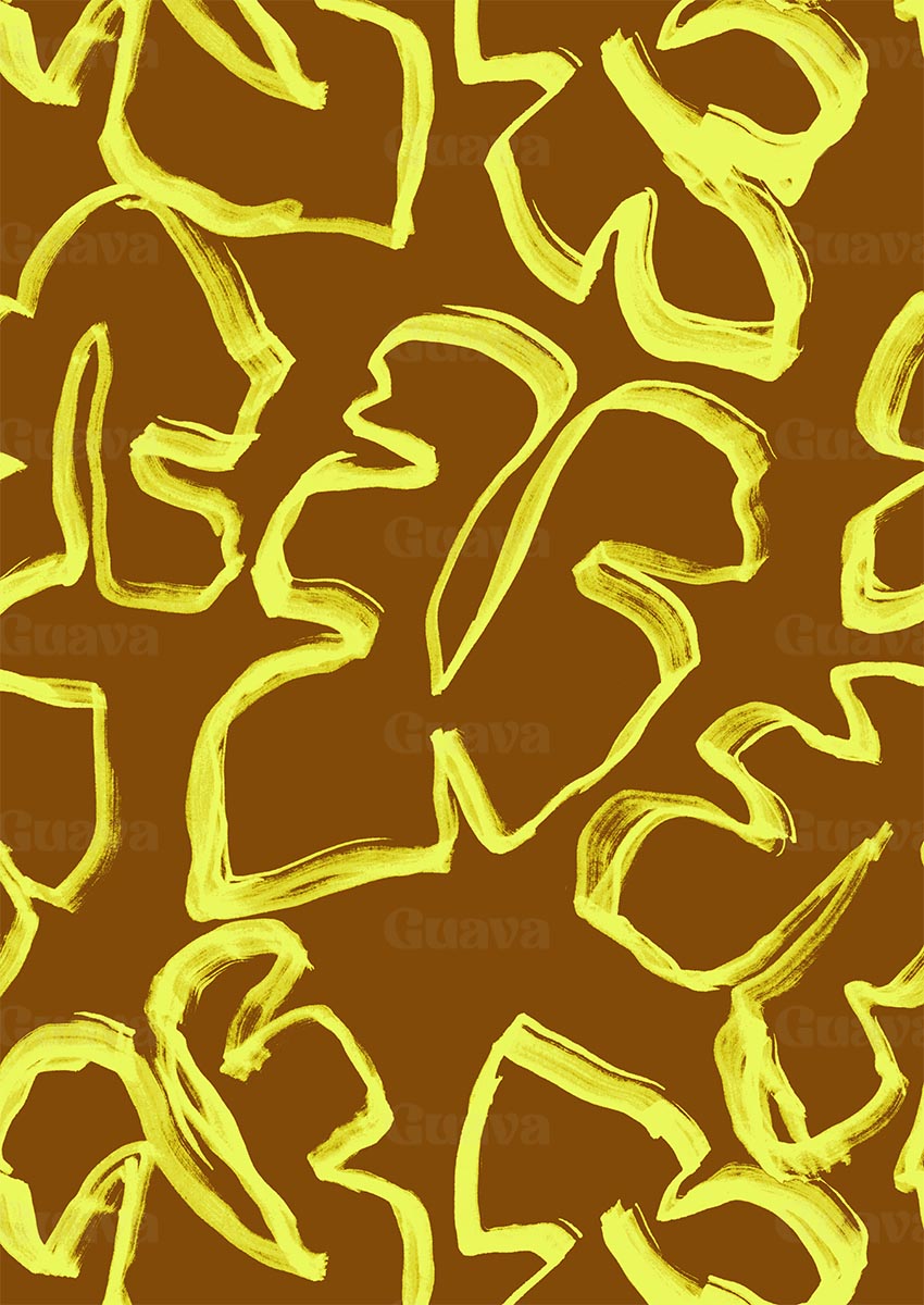 0875A- Brown and Lime Green Monsteras