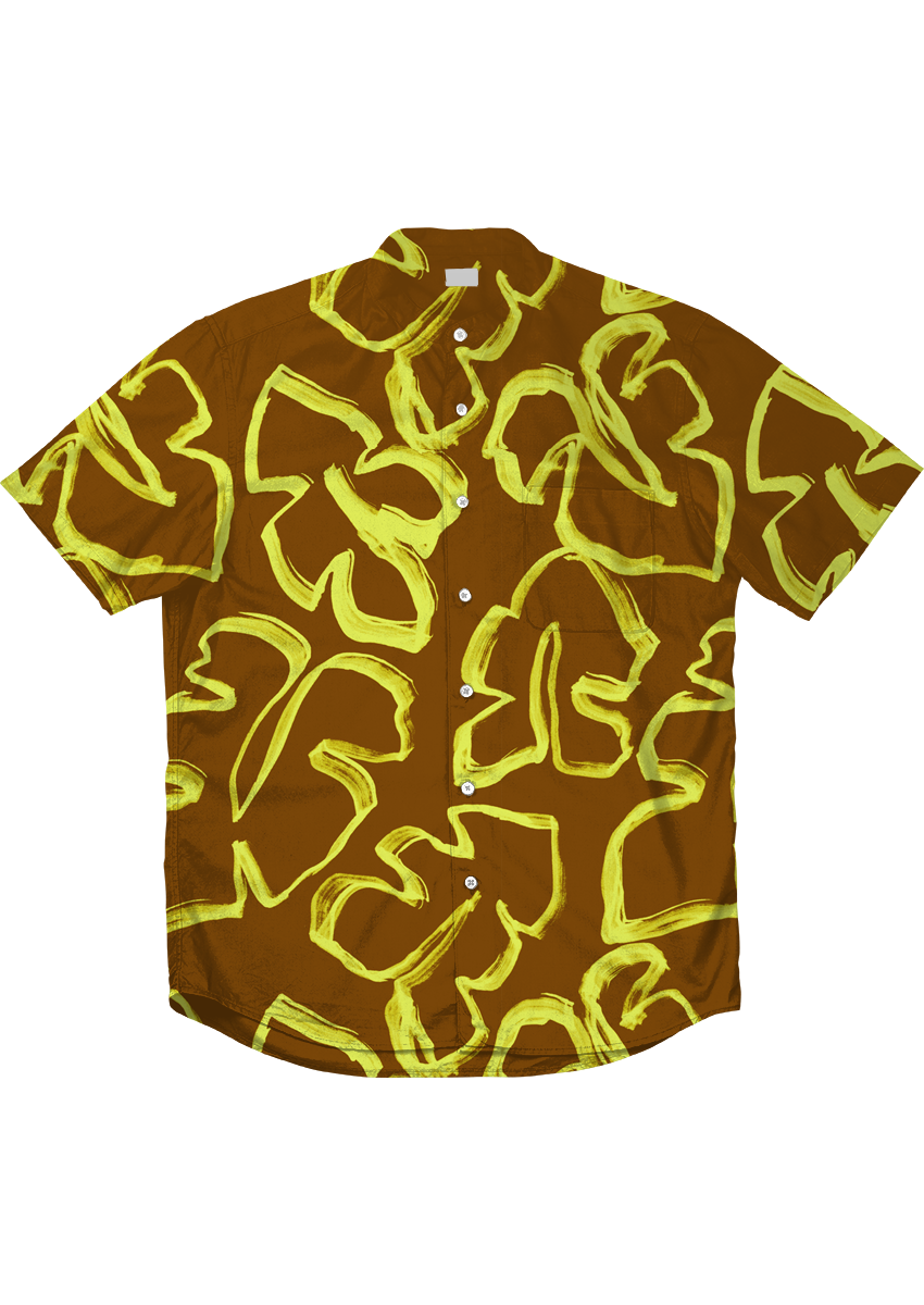 0875A- Brown and Lime Green Monsteras