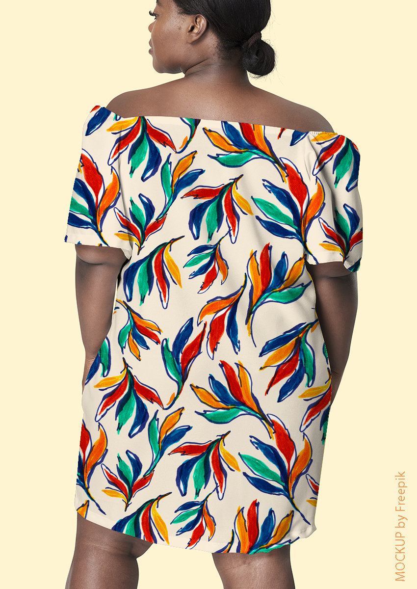 0879C- Multicolor Hand Painted Foliage