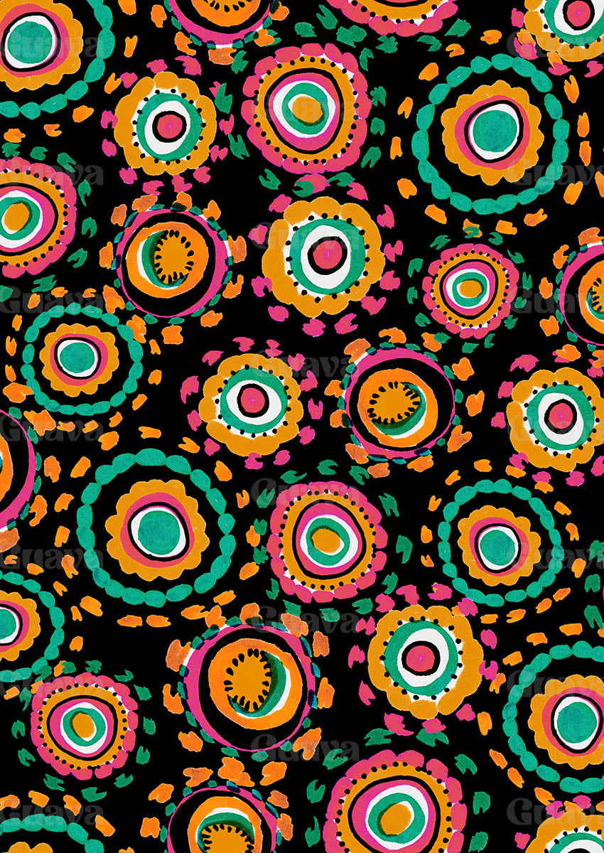 0881C- Multicolor Dotted Circles
