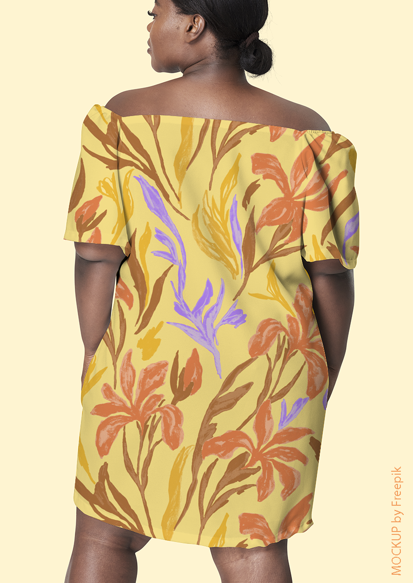 0882A- Butter Yellow Floral