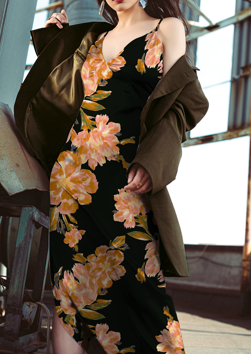 0884A- Large Grunge Peonies