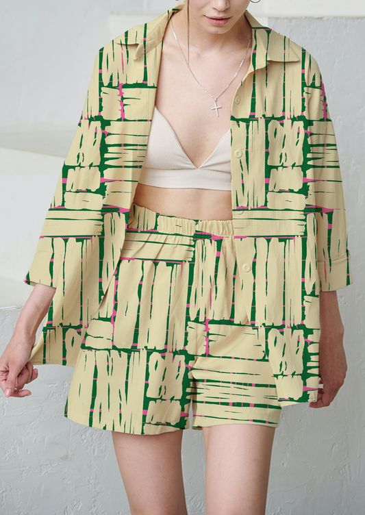 0885B- Green, Pink and Off-White Patchwork