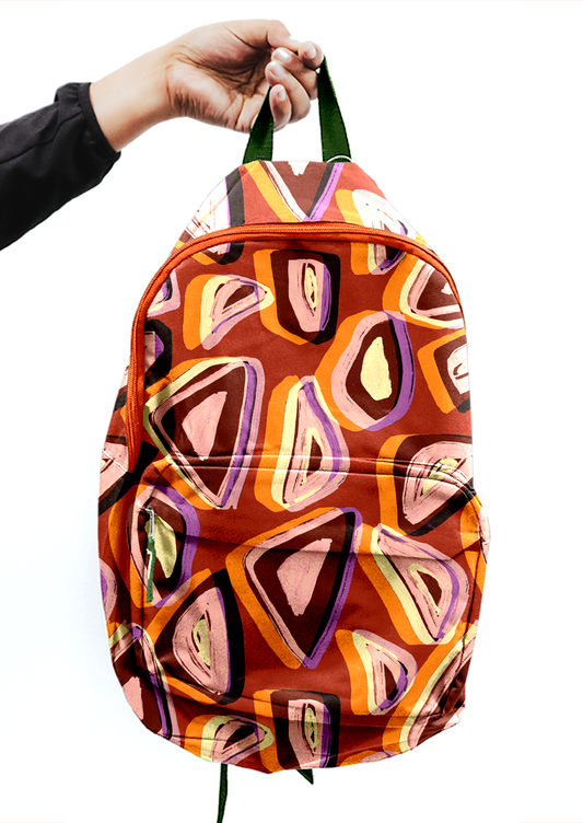 0887A- Red and Orange Abstract Shapes