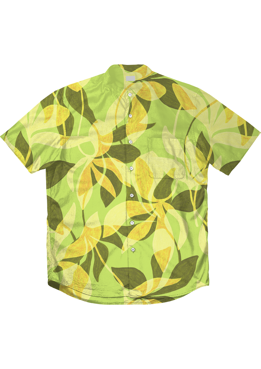 0895D- Large Green and Yellow Textured Foliage