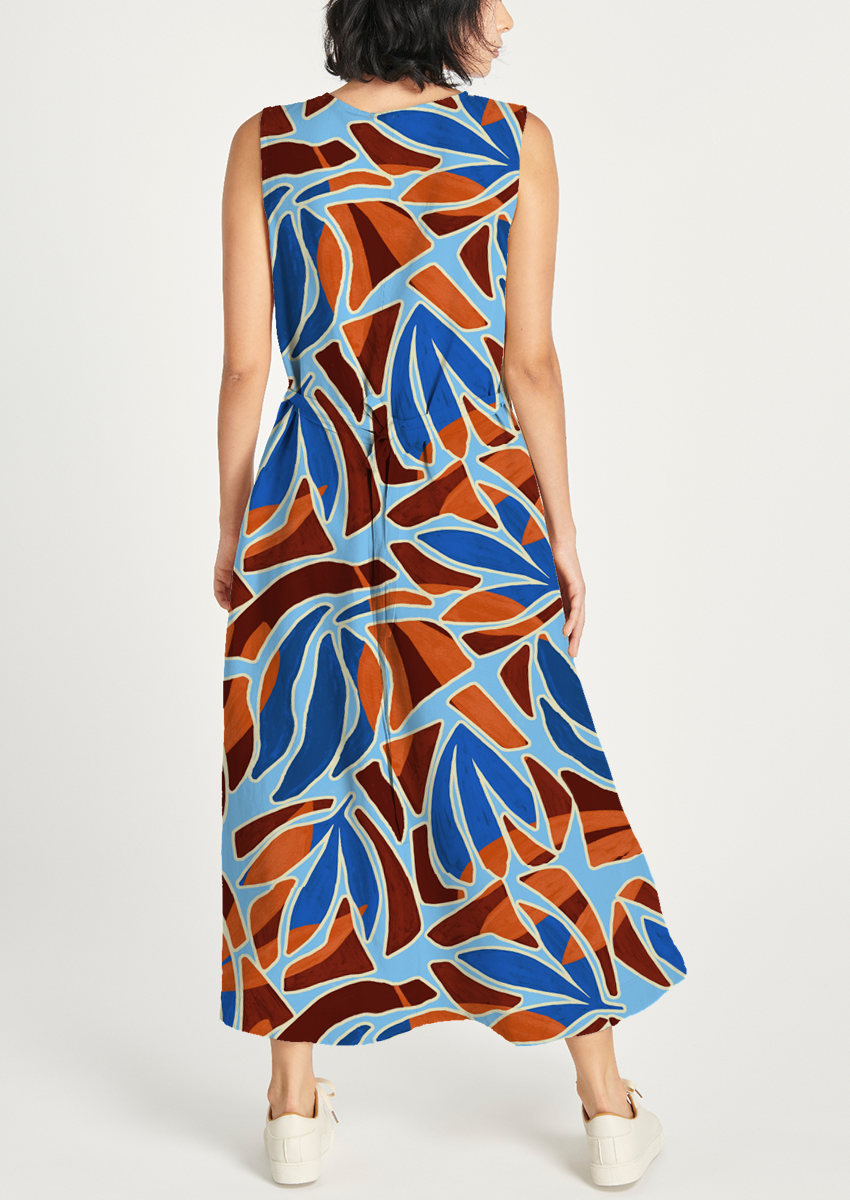 0896E- Blue, Orange and Brown Foliage