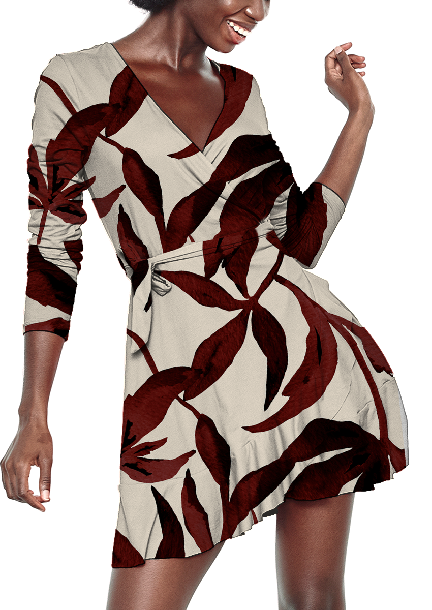 0899F- Extra Large Off white and Red Foliage