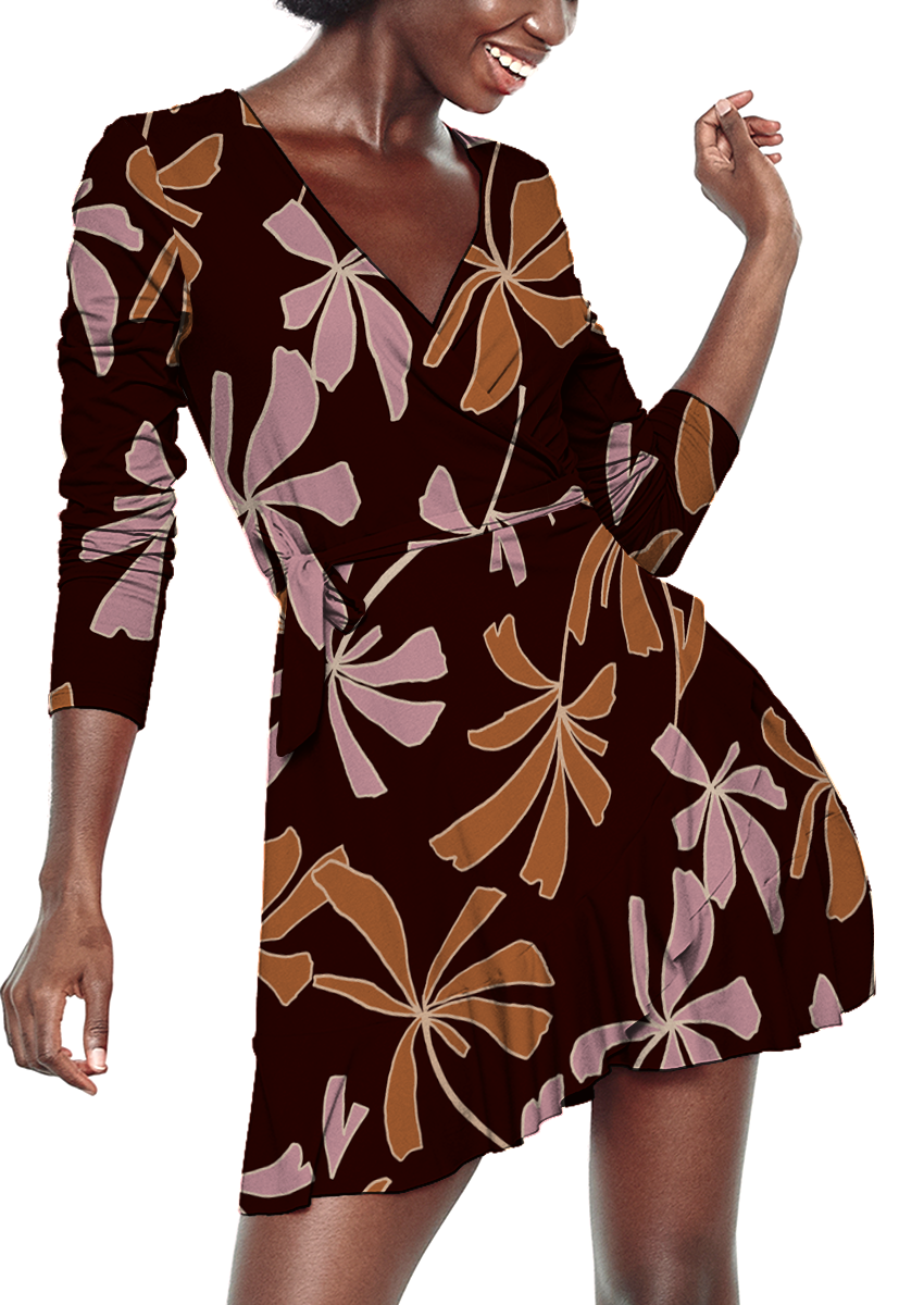 0900D- Large Burgundy Tropical Foliage