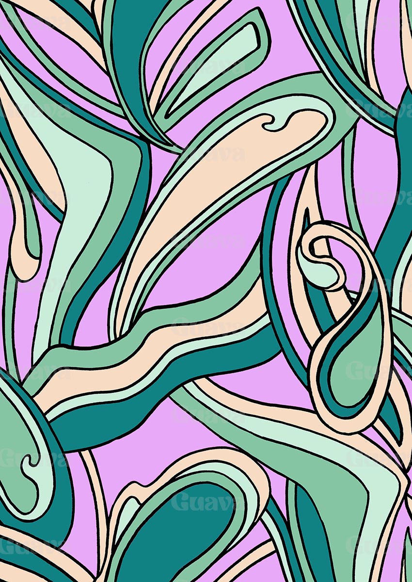 0901A- Pucci Inspired Pink and Green Paisley