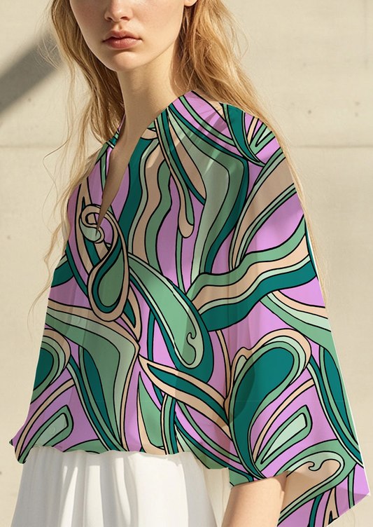 0901A- Pucci Inspired Pink and Green Paisley