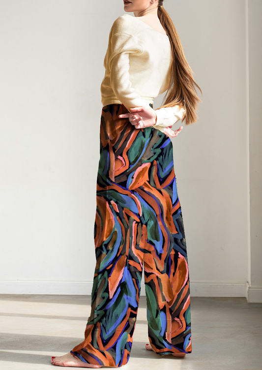 0907D- Abstract Foliage in Burnt Colors